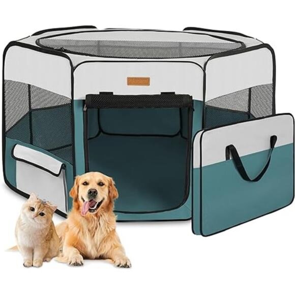 Portable Pet Play Pen for Cat, Puppies, Rabbits, Chickens, Foldable Large - Picture 7 of 7